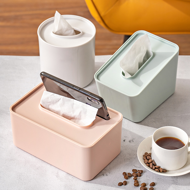 Plastic Creative Advertising Tissue Box Paper Box with Logo Hotel Restaurant Living Room Desktop Napkin Paper Box