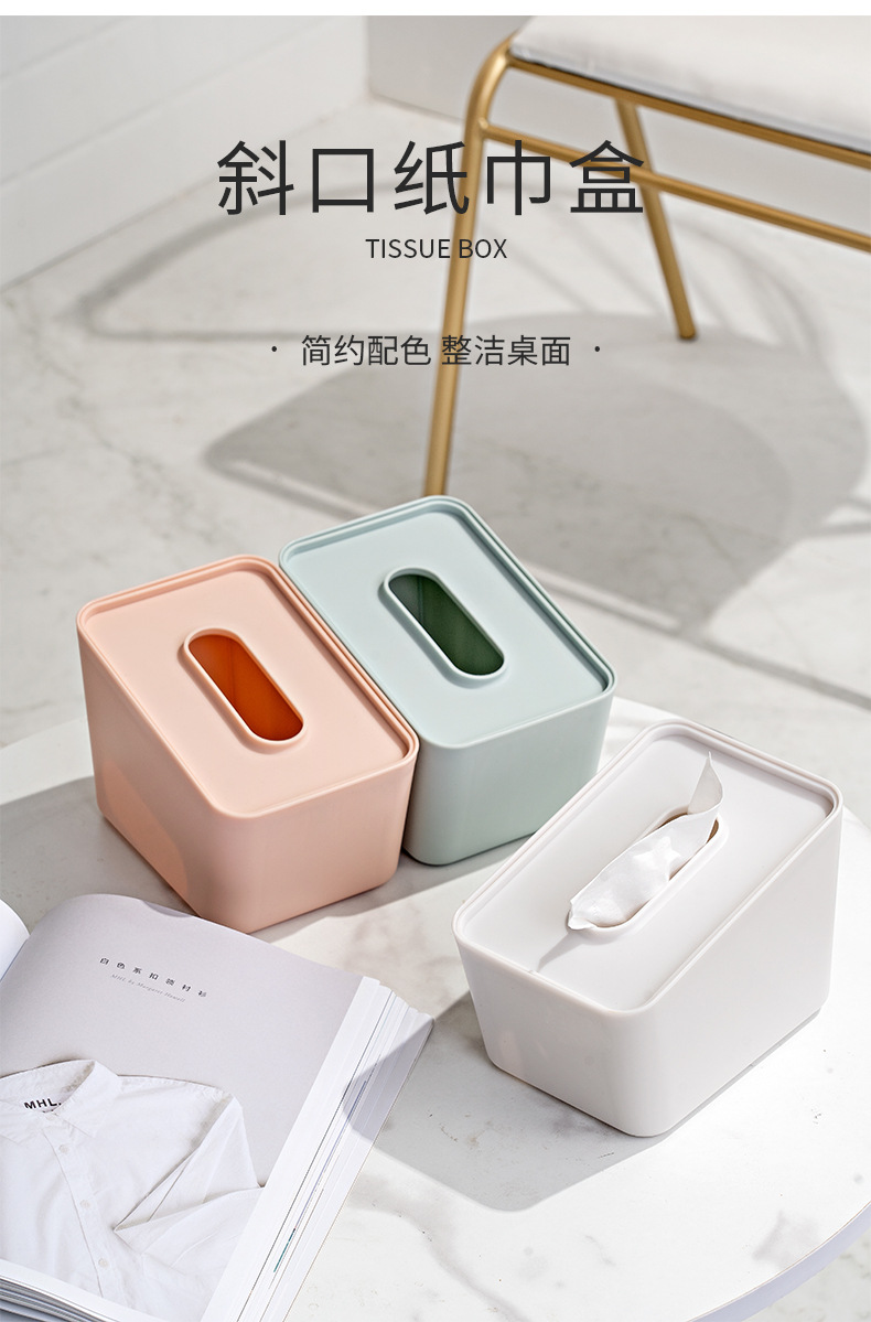 Plastic Creative Advertising Tissue Box Paper Box with Logo Hotel Restaurant Living Room Desktop Napkin Paper Box