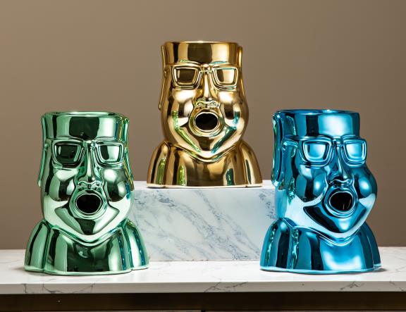 Colorful Ceramic Bear Tray Tissue Box Decoration Series