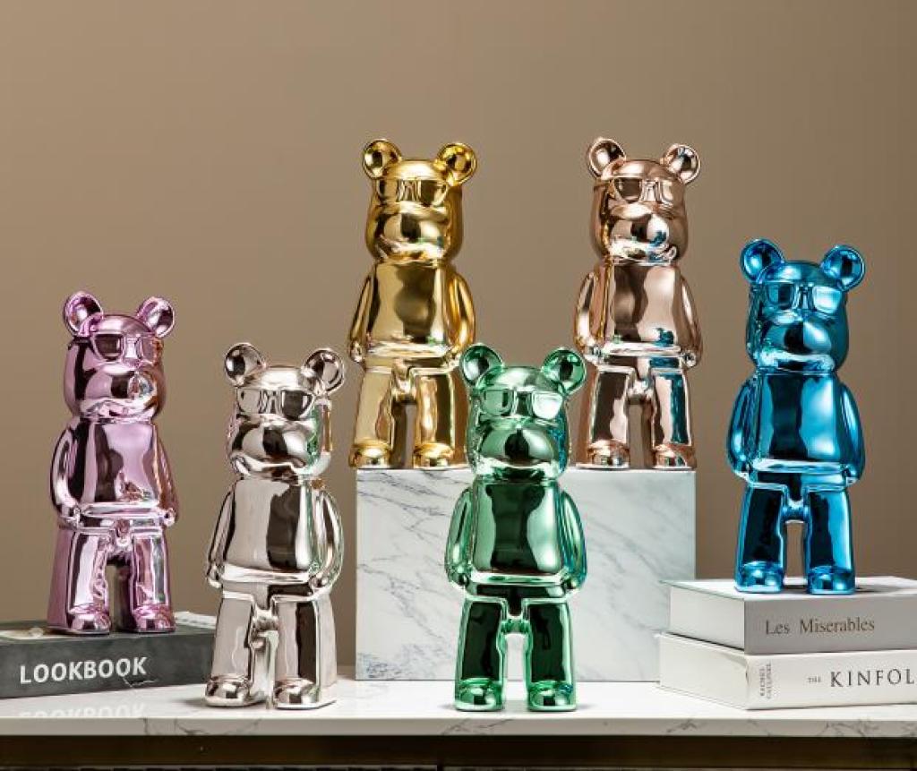 Colorful Ceramic Bear Tray Tissue Box Decoration Series Colorful Ceramic Bear Tray Tissue Box Decoration Series