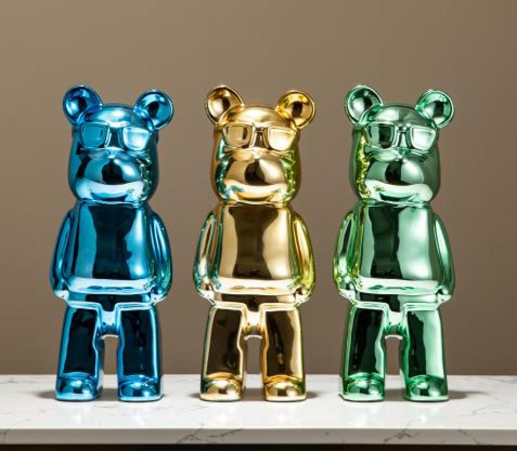 Colorful Ceramic Bear Tray Tissue Box Decoration Series Colorful Ceramic Bear Tray Tissue Box Decoration Series