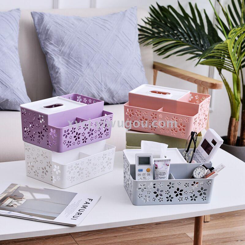 Creative multi-functional hollowed-out tissue box