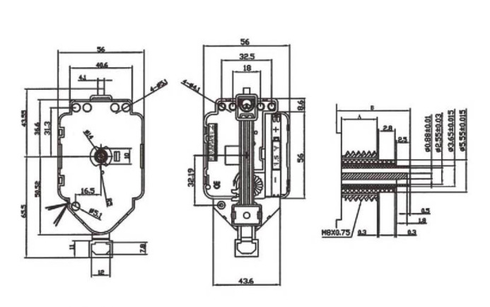 Spot Mute about Swing Movement Swing Scanning Pendulum Clock Movement Parts Lengthened Hanging Swing Watch Core