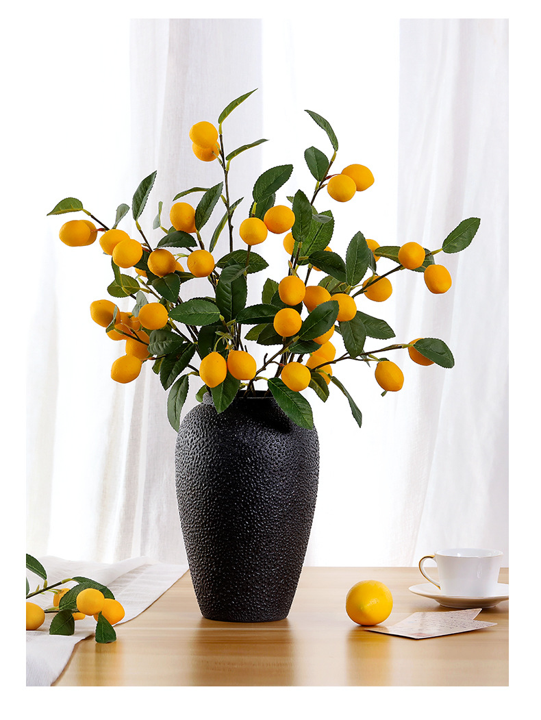 Resin Simulation Fake Lemon Fruit Branches Indoor Living Room Furnishings Imitative Tree Artificial Flower Home Decoration Resin Simulation Fake Lemon Fruit Branches Indoor Living Room Furnishings Imitative Tree Artificial Flower Home Decoration