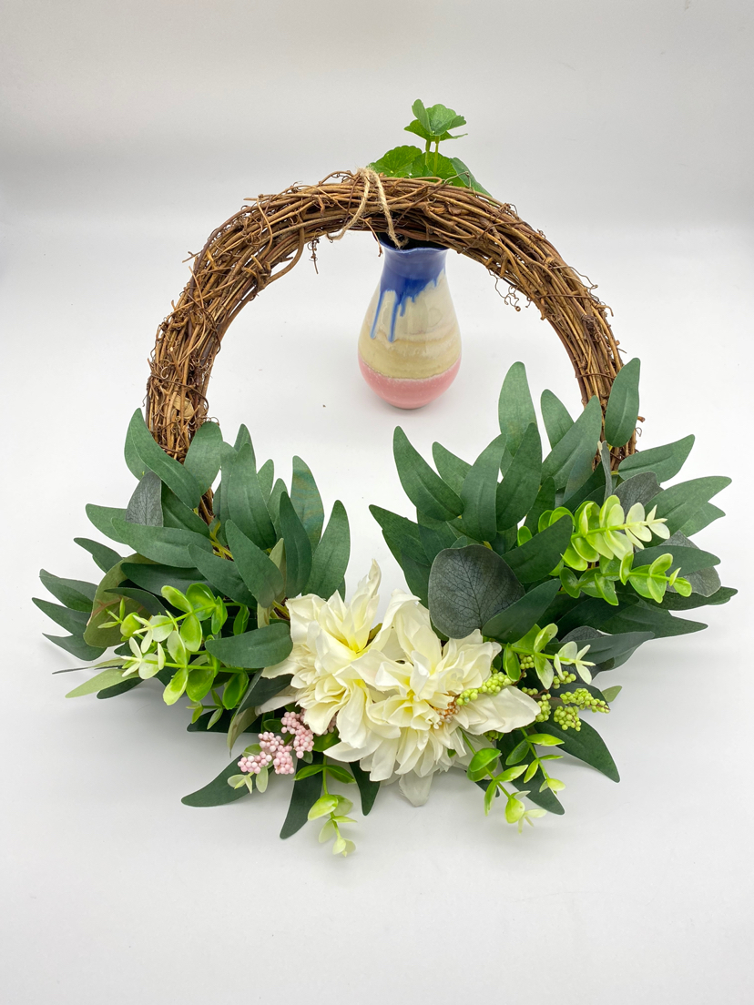 Christmas Wreath, Artificial Flower Leaf, Imitative Tree, Circle, Garland,