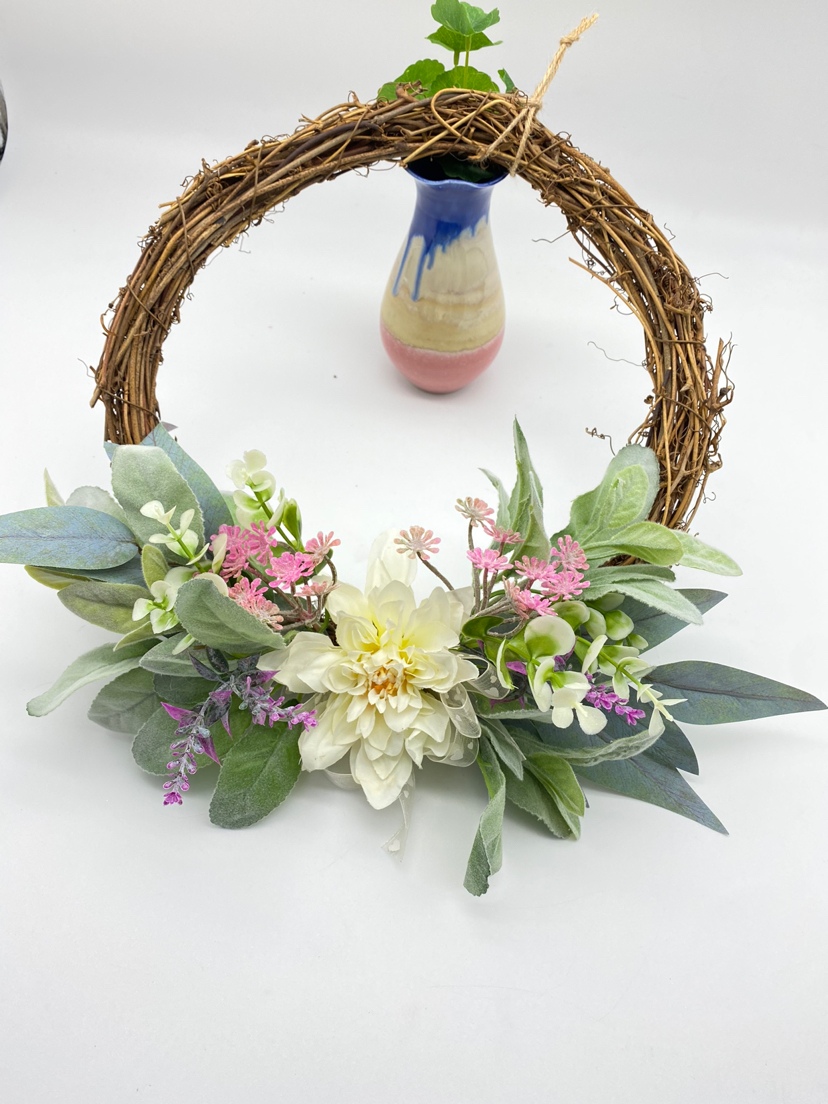 Christmas Wreath, Artificial Flower Leaf, Imitative Tree, Circle, Garland,