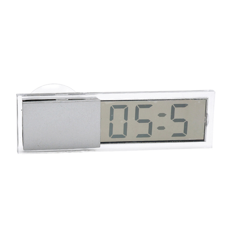 Practical car electronic clock sucker clock k-033 car transparent liquid crystal display time clock