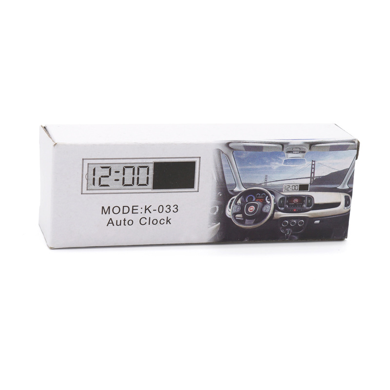Practical car electronic clock sucker clock k-033 car transparent liquid crystal display time clock