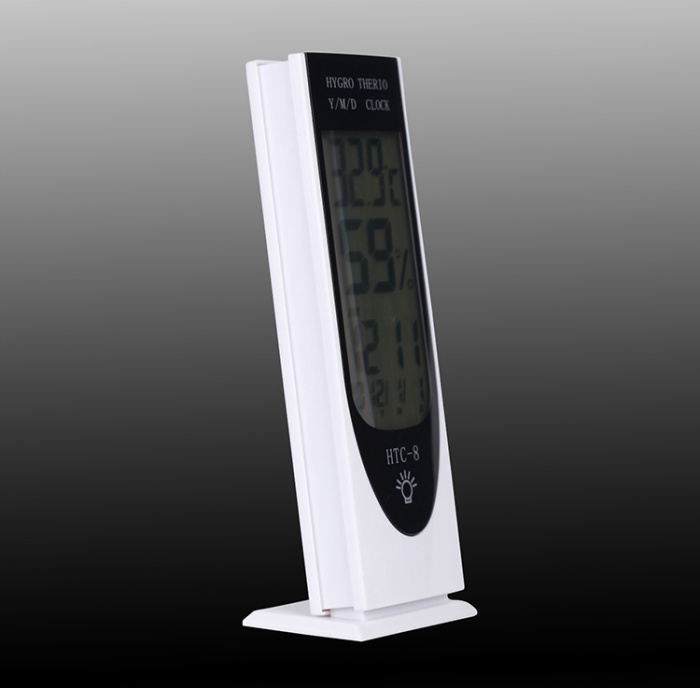 Indoor temperature Home electronic high-precision thermometer Multi-function luminous mute alarm clock