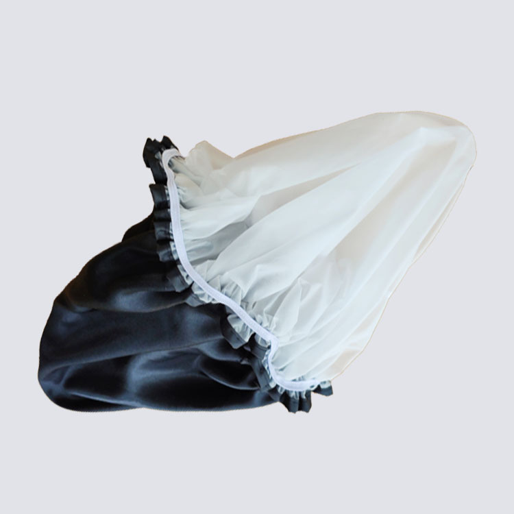 Double layer waterproof edge shower cap for adult, hair film shower cap for kitchen smoke-proof cap thickened