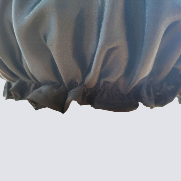Double layer waterproof edge shower cap for adult, hair film shower cap for kitchen smoke-proof cap thickened