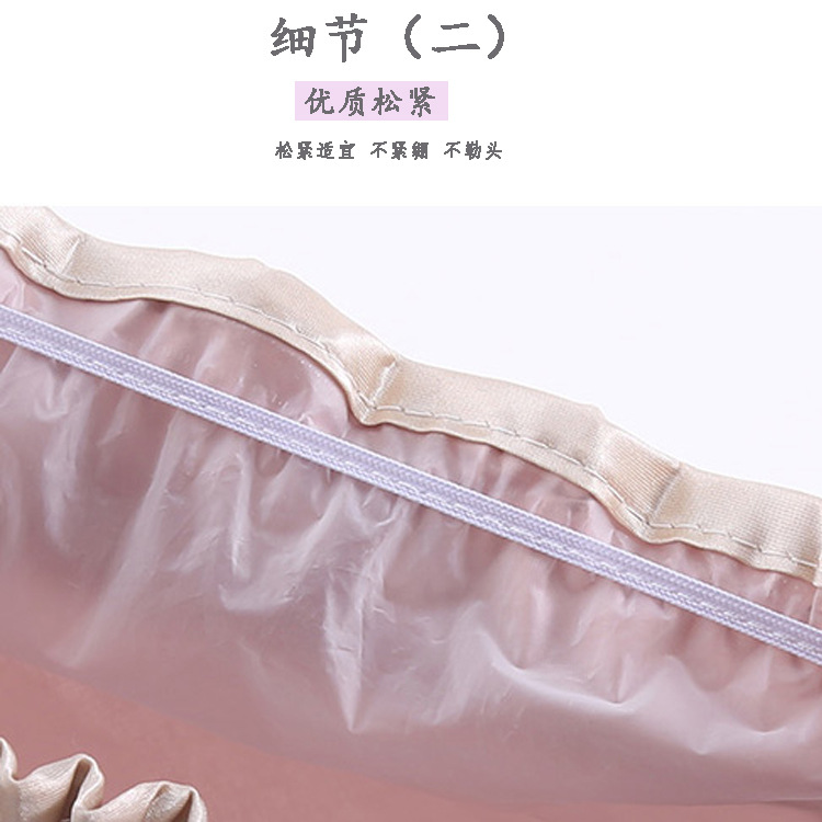 Double layer waterproof edge shower cap for adult, hair film shower cap for kitchen smoke-proof cap thickened Double layer waterproof edge shower cap for adult, hair film shower cap for kitchen smoke-proof cap thickened