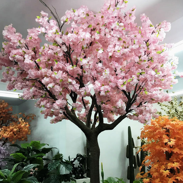 Artificial Cherry Tree Large Emulational Peach Tree Shopping Mall Decoration for Wedding Hotel Decoration Large Simulation Plant Artificial Cherry Tree Large Emulational Peach Tree Shopping Mall Decoration for Wedding Hotel Decoration Large Simulation Plant