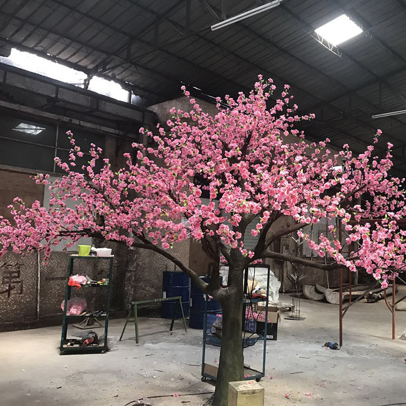 Artificial Cherry Tree Large Emulational Peach Tree Shopping Mall Decoration for Wedding Hotel Decoration Large Simulation Plant Artificial Cherry Tree Large Emulational Peach Tree Shopping Mall Decoration for Wedding Hotel Decoration Large Simulation Plant