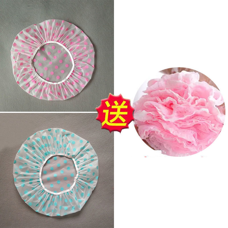 Thickened waterproof bath cap Shower cap dry hair cap shower cap adult kitchen cap cooking fume hood