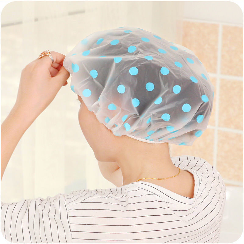Thickened waterproof bath cap Shower cap dry hair cap shower cap adult kitchen cap cooking fume hood