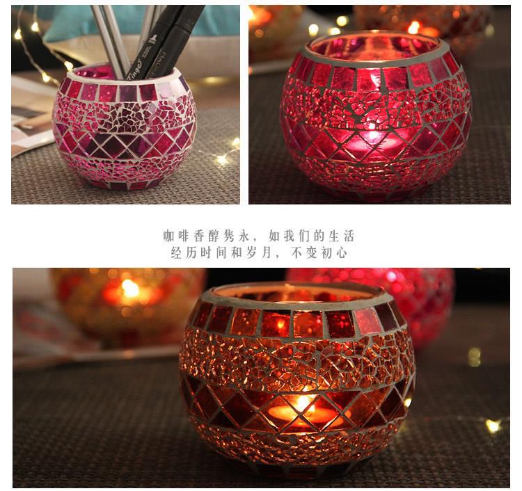 Colorful Mosaic Glass Candlestick Romantic Ornaments Gift DIY Incense Cup Candle Cup Succulent Flower Pot Pen Holder Colorful Mosaic Glass Candlestick Romantic Ornaments Gift DIY Incense Cup Candle Cup Succulent Flower Pot Pen Holder