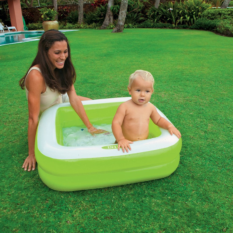 Intex from USA 57100 Baby Pool Double Thickened Square Pool Swimming Pool Bathtub Intex from USA 57100 Baby Pool Double Thickened Square Pool Swimming Pool Bathtub