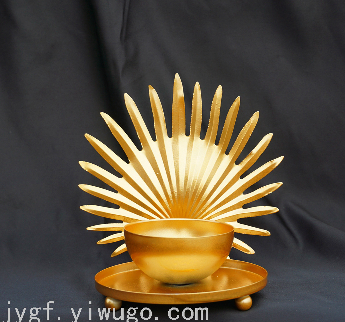 Sunflower Leaf Candlestick Decorations Golden Nordic Industrial Style Ins Living Room Crafts Metal Hallway Home Living Room