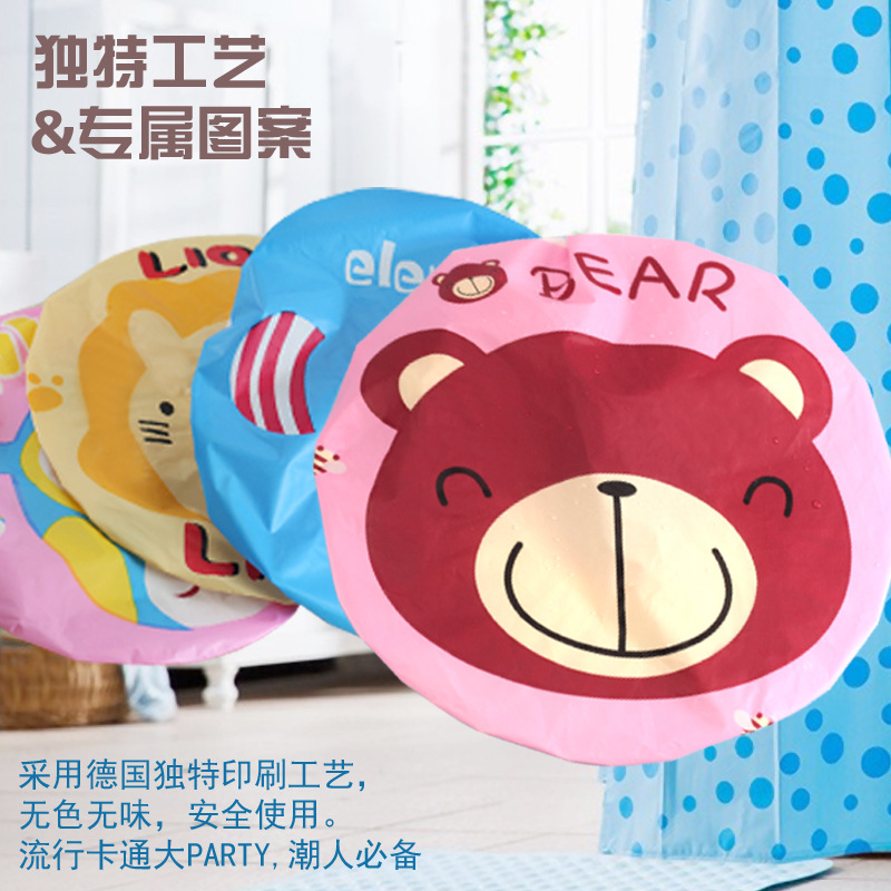 Creative cartoon shower cap EVA waterproof shower cap for girls hair care shower cap kitchen lampblack cap