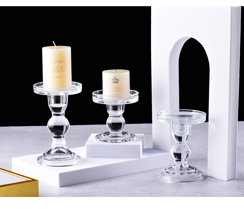 Factory Supply Glass Candlestick Medium Candlestick Wholesale European Restaurant Tall Candlestick Glass Crafts Spot Factory Supply Glass Candlestick Medium Candlestick Wholesale European Restaurant Tall Candlestick Glass Crafts Spot