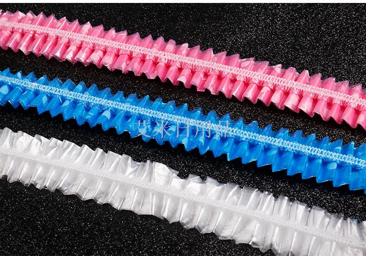 Solid color disposable shower cap shower shower cap kitchen fume proof disposable shower cap