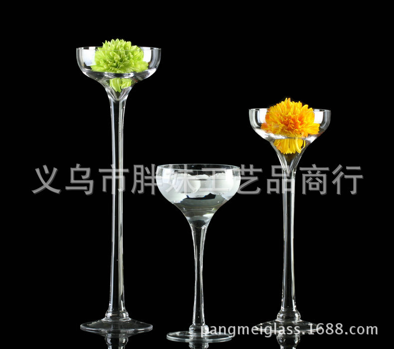 Wholesale transparent glass candlestick manufacturer direct European glass candlestick glass candlestick cup
