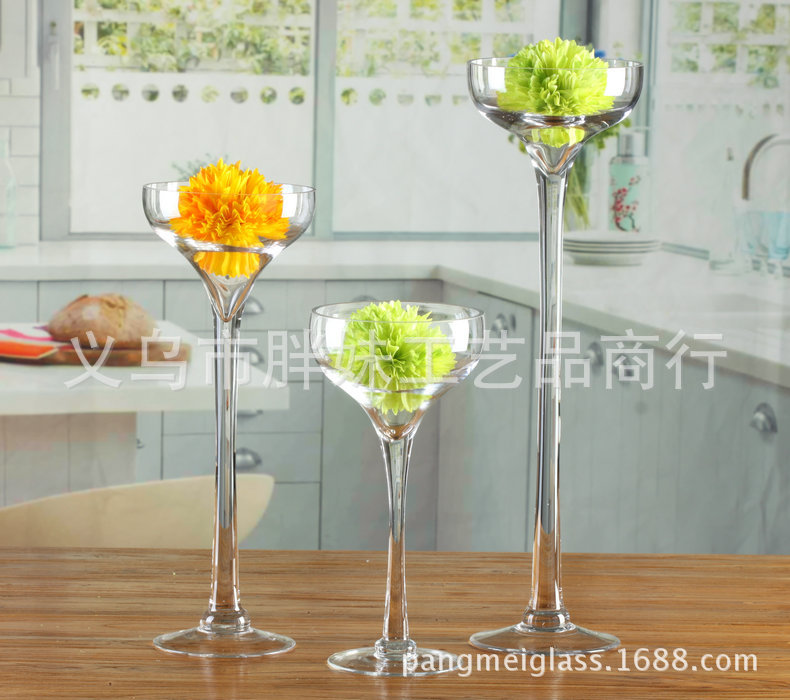 Wholesale transparent glass candlestick manufacturer direct European glass candlestick glass candlestick cup