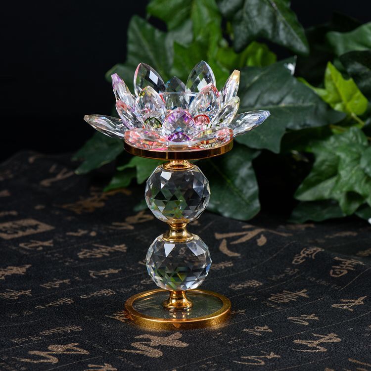 Crystal candlestick crystal ornaments temple candlestick festival supplies