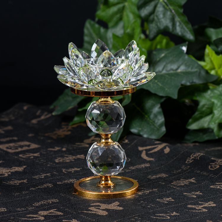 Crystal candlestick crystal ornaments temple candlestick festival supplies