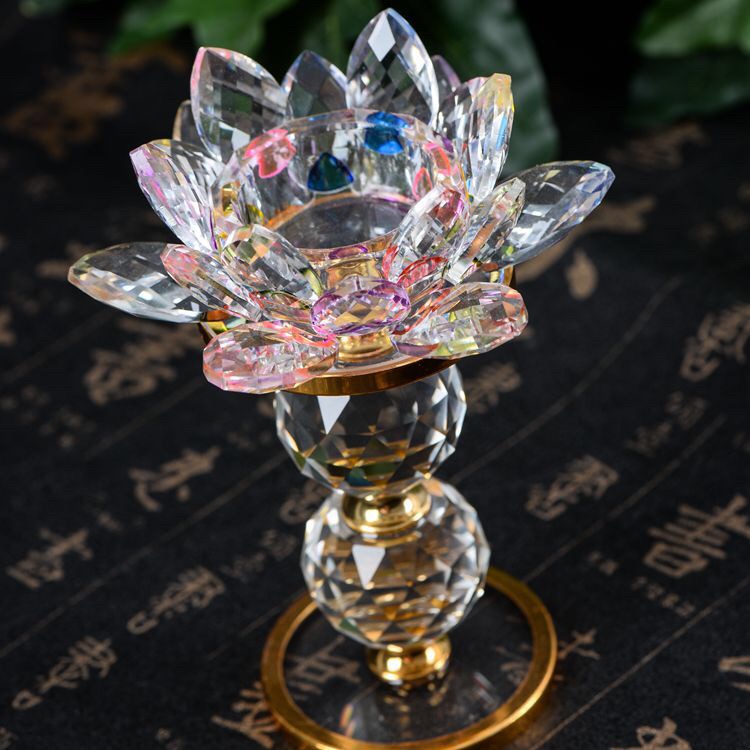 Crystal candlestick crystal ornaments temple candlestick festival supplies Crystal candlestick crystal ornaments temple candlestick festival supplies