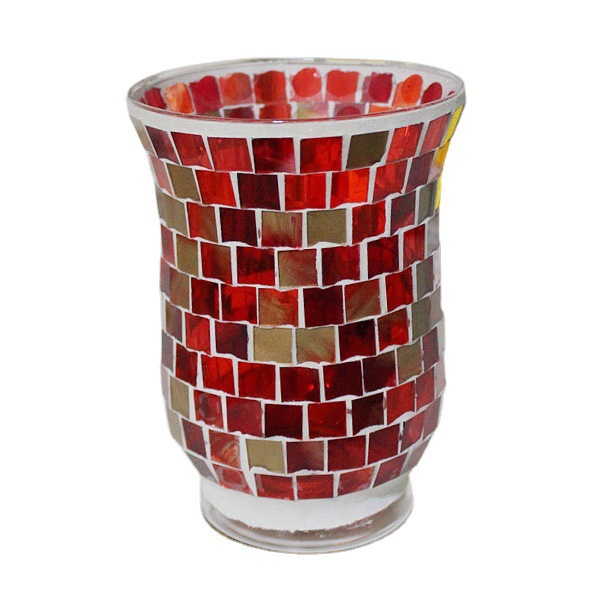 European Style Forest Green Hongjin Handmade Mosaic Glass Candlestick Candle Cup Romantic Confession Bar Party Props