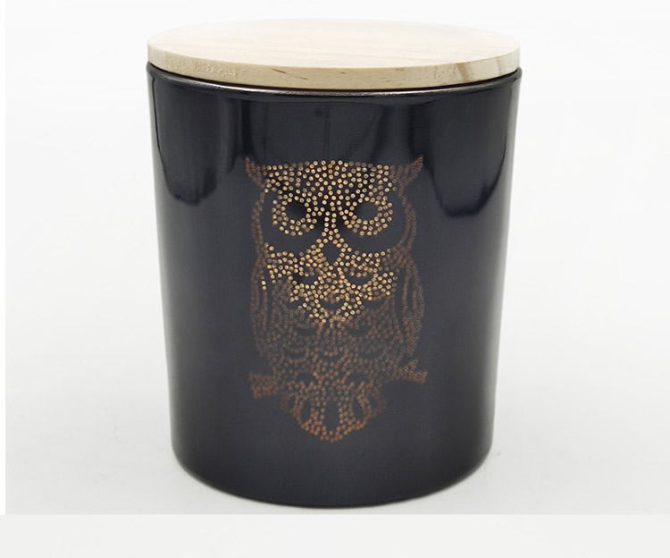 Romantic Golden Owl Black Glass Candlestick DIY Candle Holder Empty Cup Home Decoration Ornaments Romantic Golden Owl Black Glass Candlestick DIY Candle Holder Empty Cup Home Decoration Ornaments