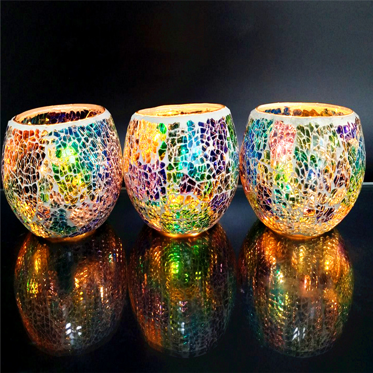 Glass Candlestick Mosaic Candlestick Decoration Wedding Celebration Decoration Decoration Color Size Size Can Be Customized