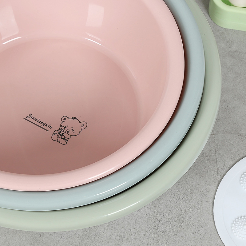 Nordic Simple Washbasin Student Dormitory Plastic Basin Thickening plus Size Small Household Baby Bathtub Custom Logo