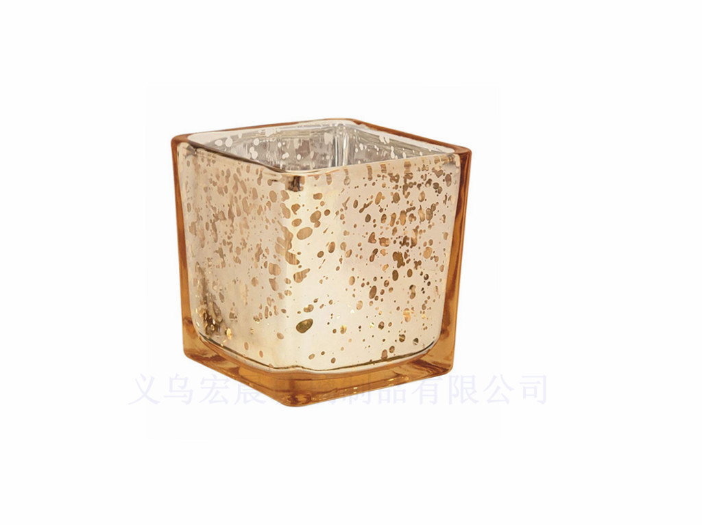 Candlestick cup Candlestick square glass jar candle container small wax cup Candlestick cup Candlestick square glass jar candle container small wax cup