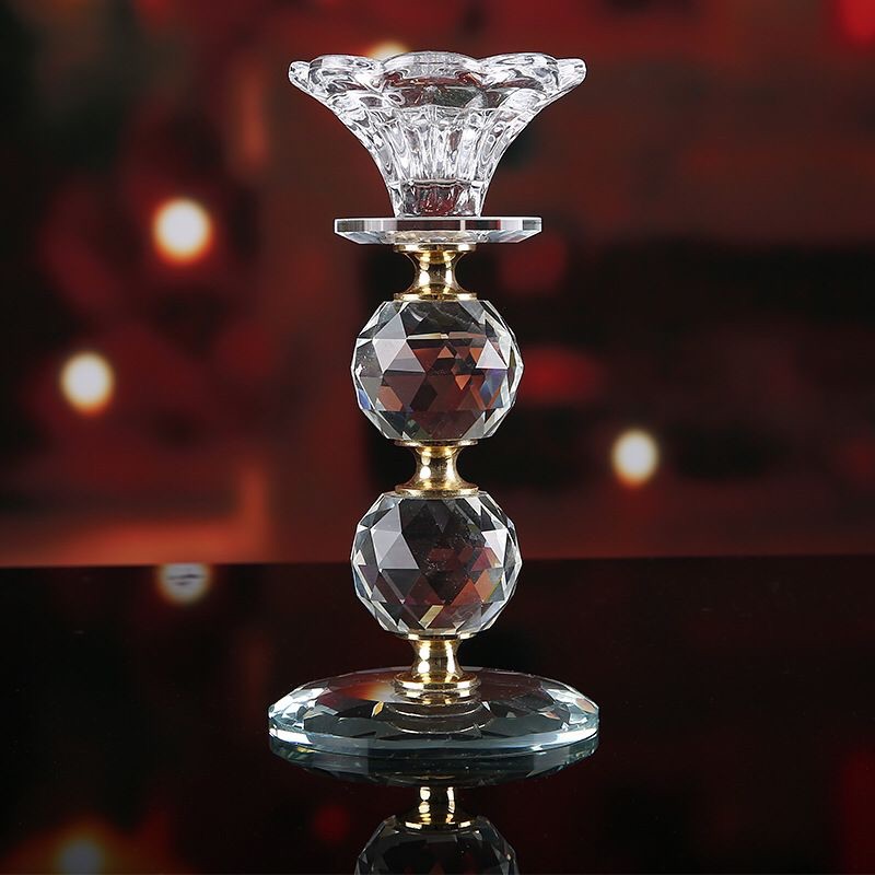 Crystal candlestick crystal decoration wedding candlestick festival supplies
