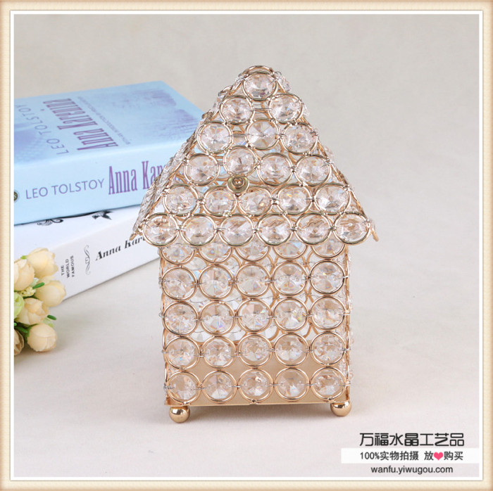 Iron candlestick Candle Candlestick crystal ornaments to decorate the character table
