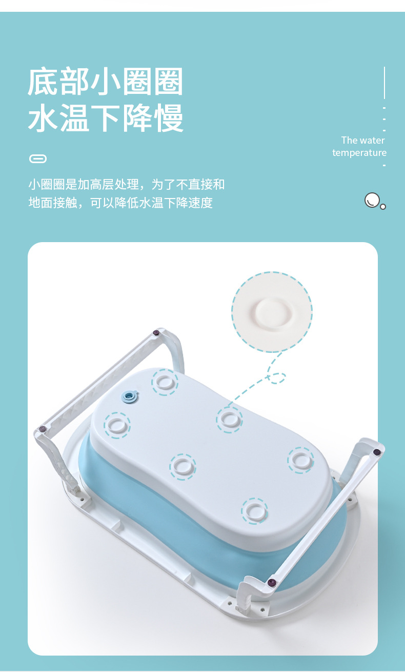 Baby Bathtub Baby Folding Tub Newborn Child Sitting Lying Household Large Size Bath Barrel Children's Product