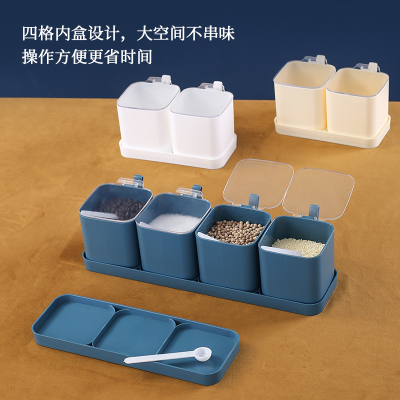 Separate Spice Jar Pepper Bottle Seasoning Jar with Lid for Barbecue Salt and Pepper Shaker Household Kitchen Spice Box