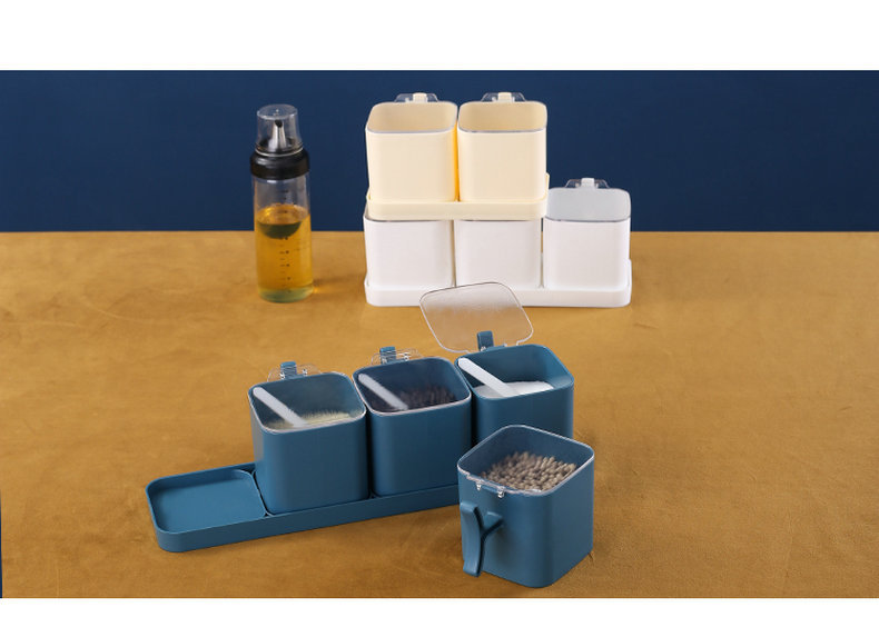 Separate Spice Jar Pepper Bottle Seasoning Jar with Lid for Barbecue Salt and Pepper Shaker Household Kitchen Spice Box