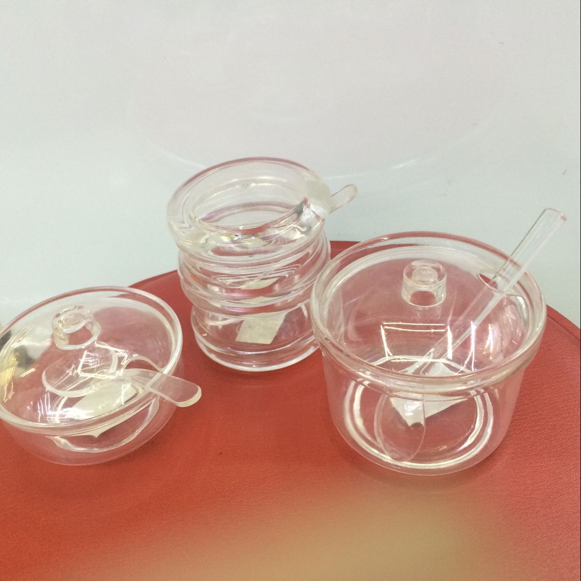 Acrylic Seasoning Tank Colored Sugar Tank Dressing Box Milk Tea Powder Tank Salt Tank Pepper Tank