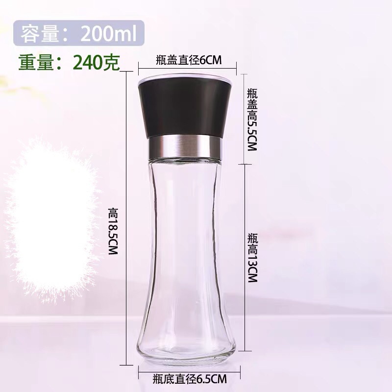 Third-Generation Manual Black Pepper Grinder Seasoning Bottle Peppercorn Grinding Pepper Salt Barbecue Cumin Cruet Third-Generation Manual Black Pepper Grinder Seasoning Bottle Peppercorn Grinding Pepper Salt Barbecue Cumin Cruet