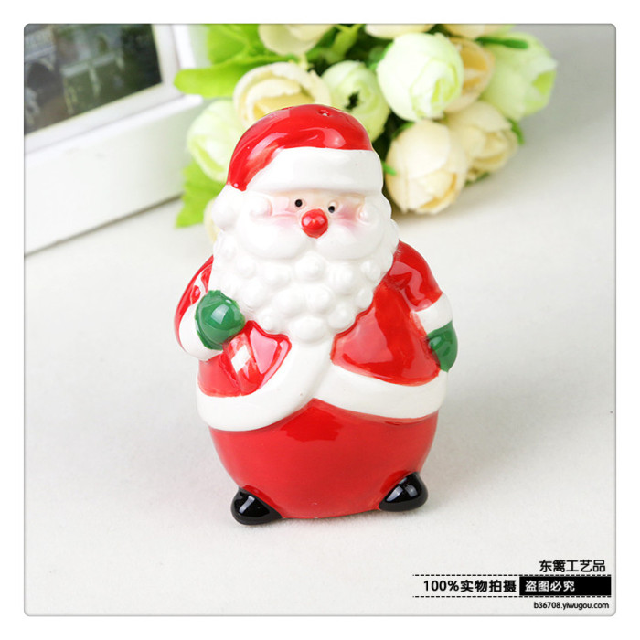 Ceramic Santa seasoning bottle pepper salt seasoning bottle ceramic bottle