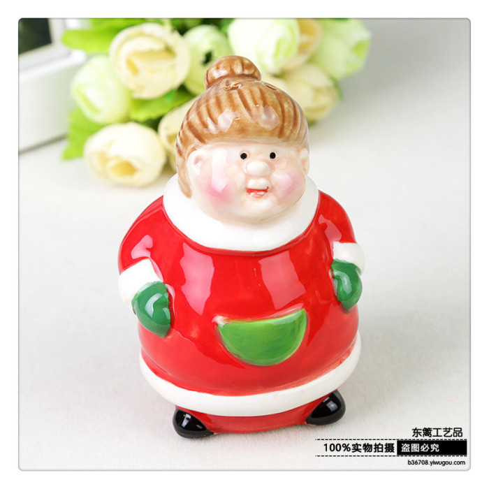 Ceramic Santa seasoning bottle pepper salt seasoning bottle ceramic bottle