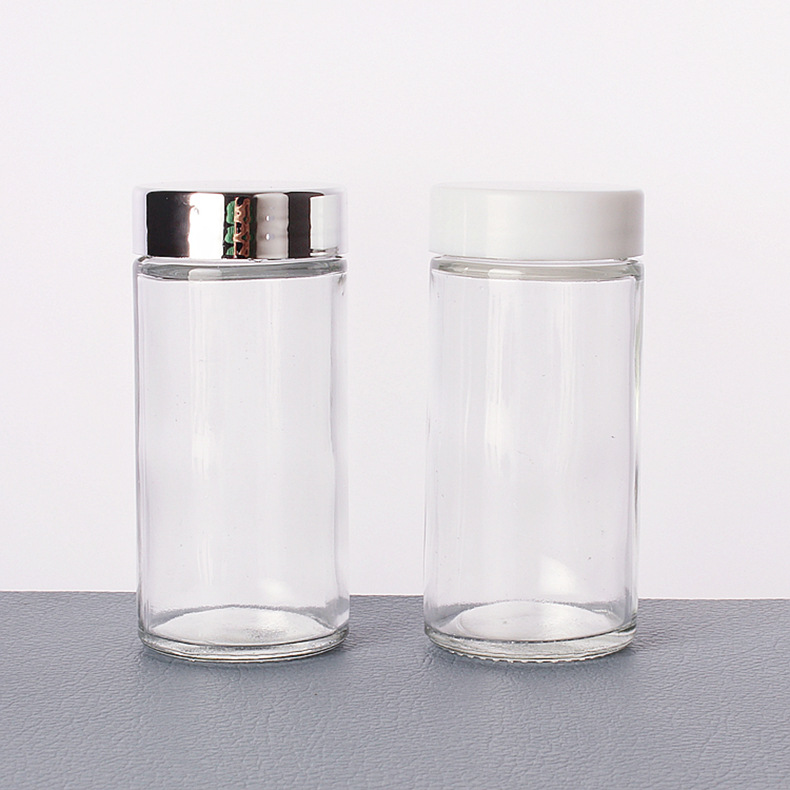 Wholesale 80ml Glass Condiment Bottle Pepper Barbecue Refined Salt Jar Kitchen Seasoning Boxes Home Seasoning Jars