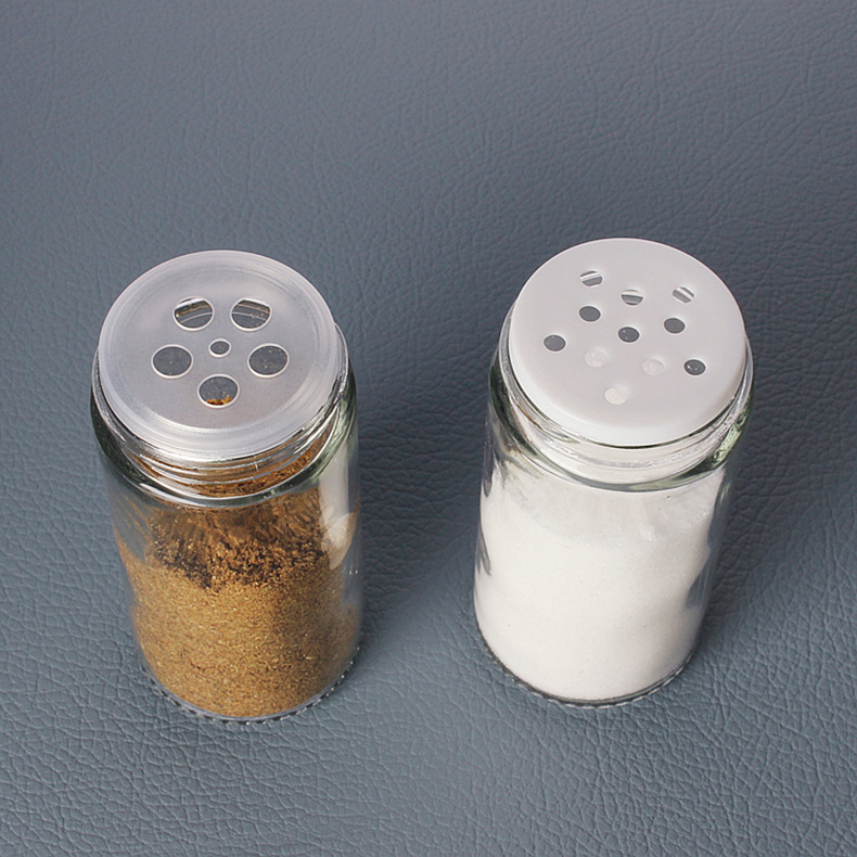 Wholesale 80ml Glass Condiment Bottle Pepper Barbecue Refined Salt Jar Kitchen Seasoning Boxes Home Seasoning Jars