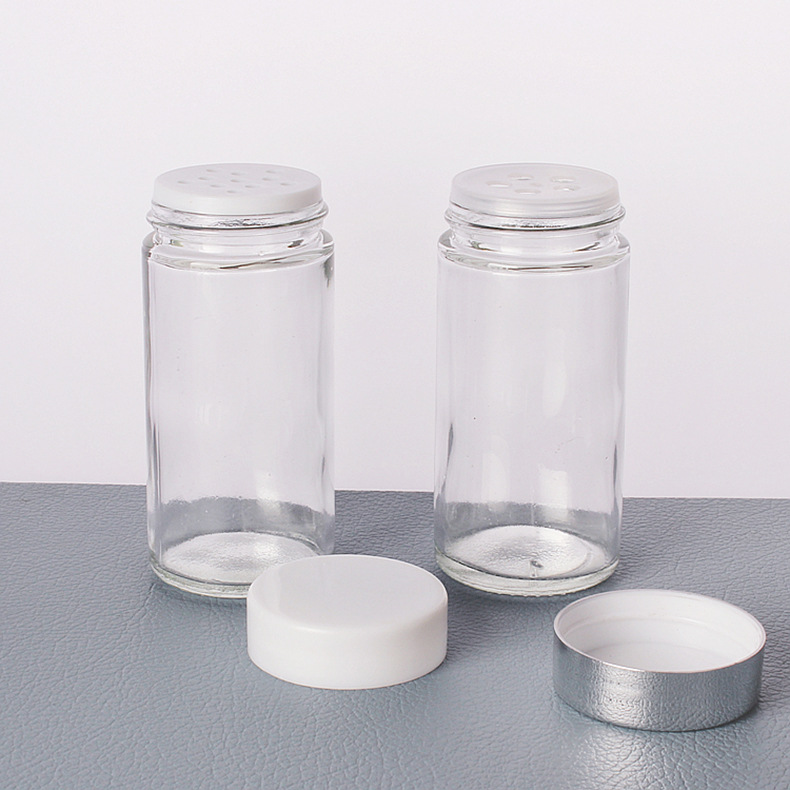Wholesale 80ml Glass Condiment Bottle Pepper Barbecue Refined Salt Jar Kitchen Seasoning Boxes Home Seasoning Jars