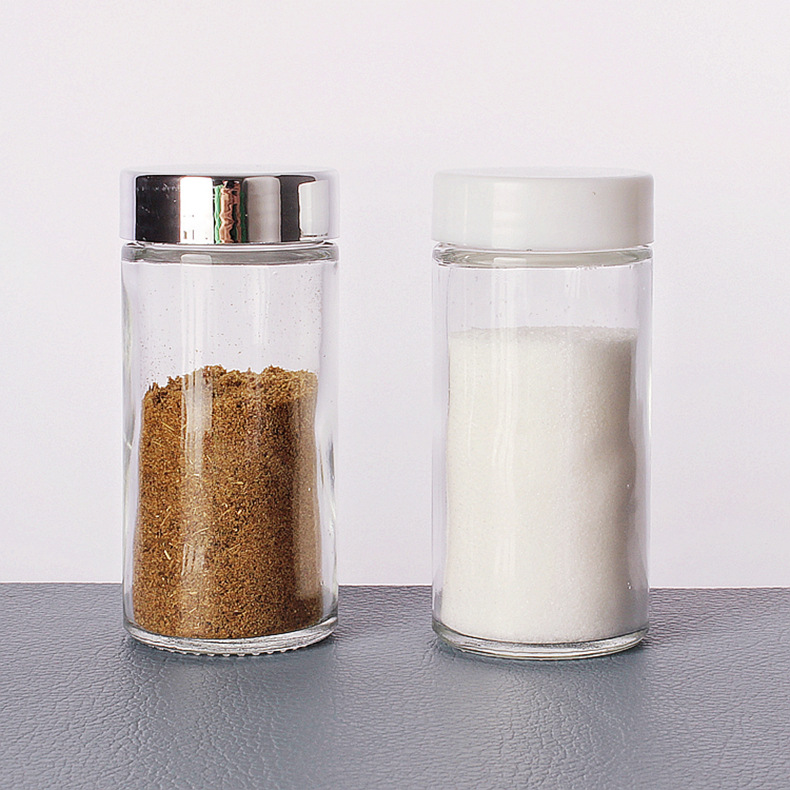Wholesale 80ml Glass Condiment Bottle Pepper Barbecue Refined Salt Jar Kitchen Seasoning Boxes Home Seasoning Jars