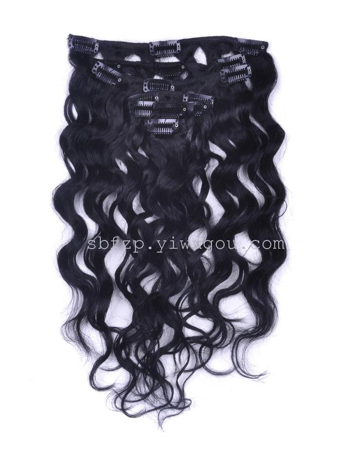 20" 17CLIPS IN DEEP WAVE HUMAN HAIR EXTENSION 70G 20" 17CLIPS IN DEEP WAVE HUMAN HAIR EXTENSION 70G